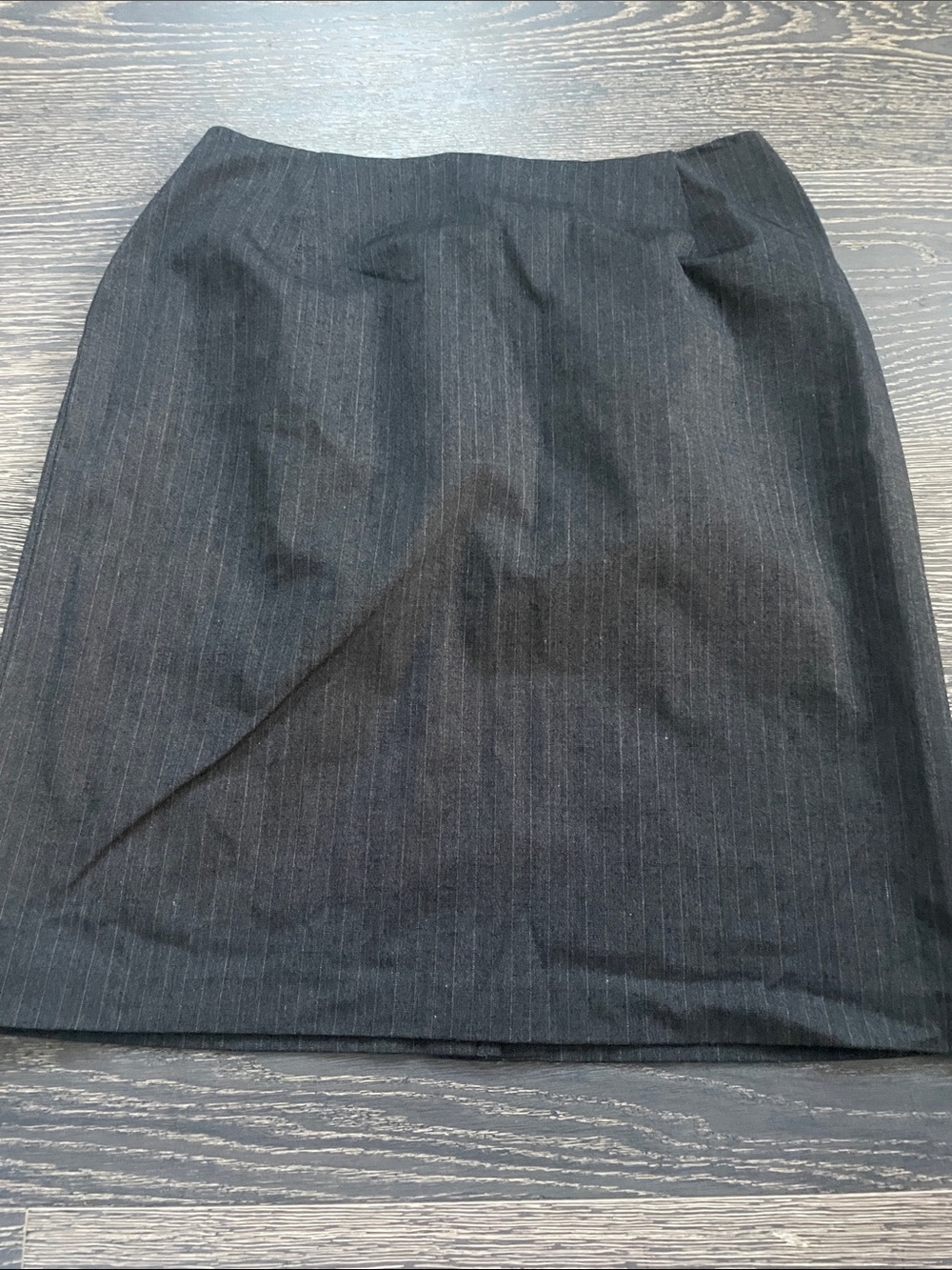 Classic grey Pinstripe straight Skirt - Women's Professional Straight Skirt